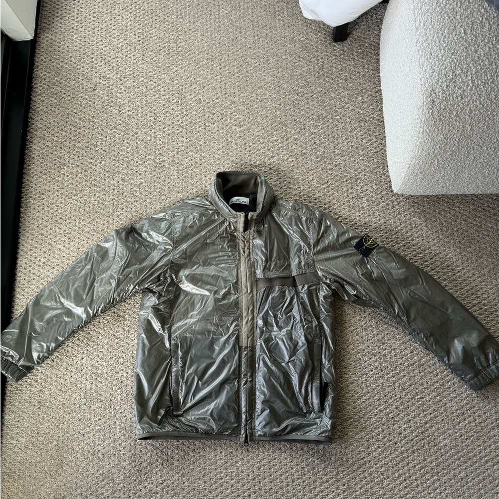 Stone Island Metallic Gray Windbreaker